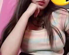 4y2u8dm74f4e Beautiful Snapchat Influencer Jaanu aka Janvi Showing Pressing B00Bs with Full Face on 121 ~ With Face