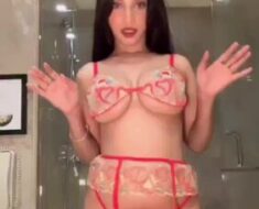 lk5da5xhwz3v Miss Moon Teasing B00Bs and A$$ In Red Lingerie ~ 2 Videos