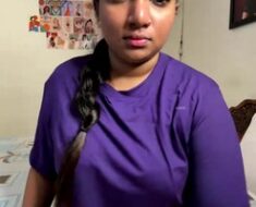 swh0yaiplrkj Suriya Praba Teasing in Purple Tees and Panties Chatting on Live
