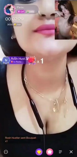 Sexy Pariie Bhabhi Boobs Reveal on Live